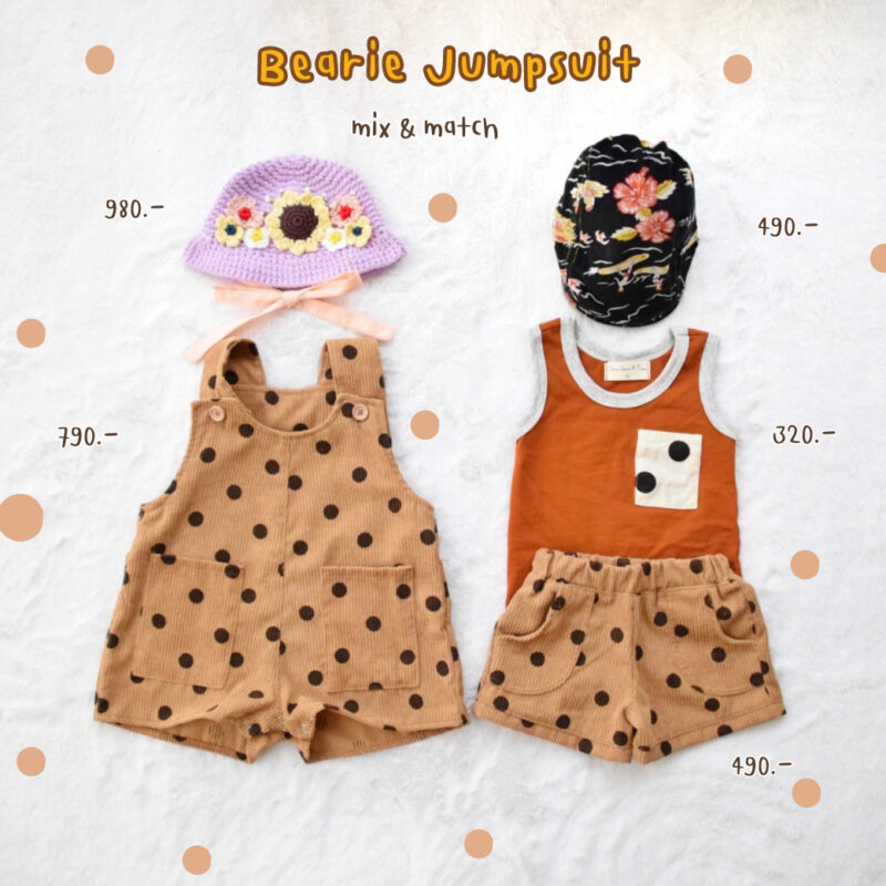 Bearie jumpsuit - polkadot in brown