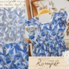 Romper for girls - Blue Whale