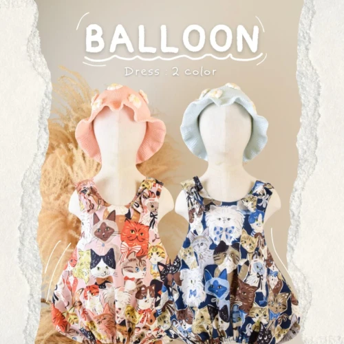 Balloon Dress - Little Cats