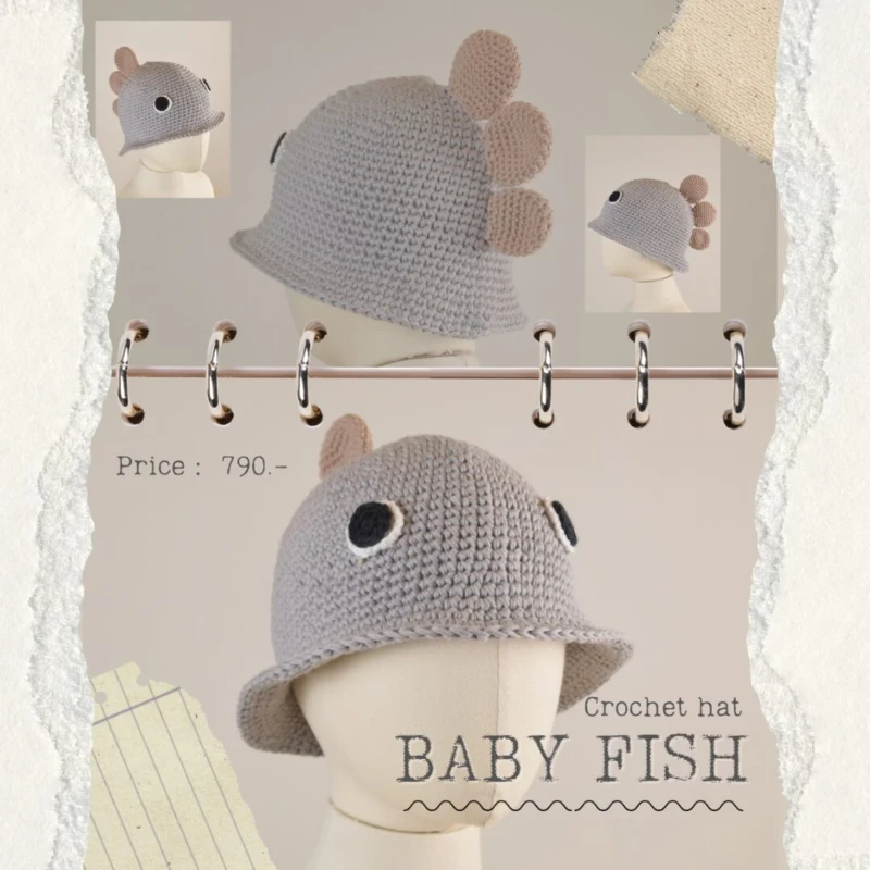 Handmade Crochet Hat - Baby Fish