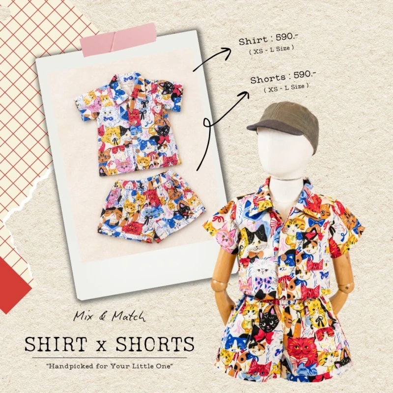 Shirts & Shorts - Little Cats
