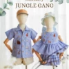Shirt - Embroidery - Jungle Gang in blue