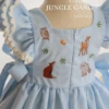 Fairy Dress - Embroidery Jungle Gang in blue