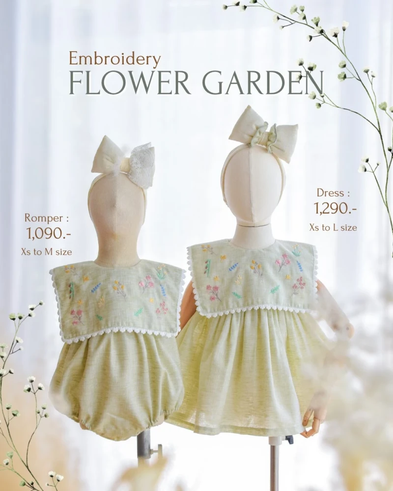 Dress & Romper - Embroidery - Flowers Garden