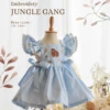 Fairy Dress - Embroidery Jungle Gang in blue