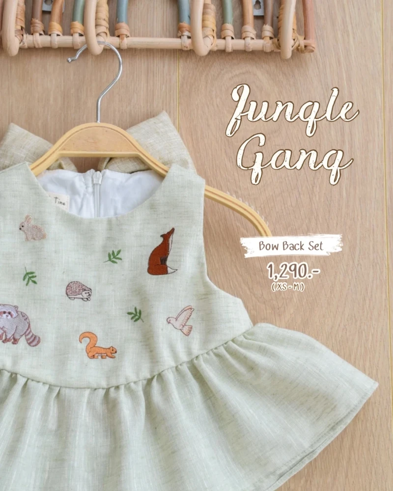 Bow Back Set - Embroidery - Jungle Gang