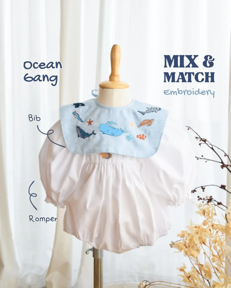 Blooming Romper - Embroidery - Ocean Gang