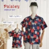 Family Set - Paisley in blue red