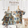 Family Set - Paisley in green brown