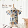 Family Set - Paisley in green brown