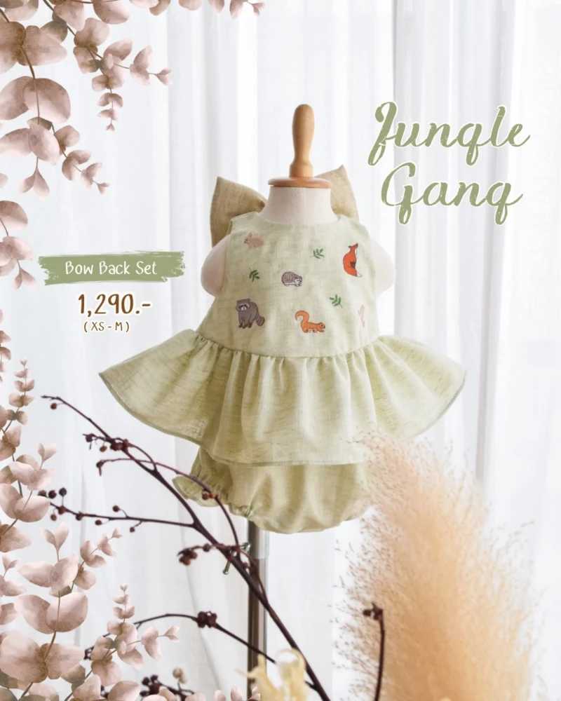 Bow Back Set - Embroidery - Jungle Gang