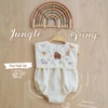 Square Collar Romper - Embroidery - Jungle Gang
