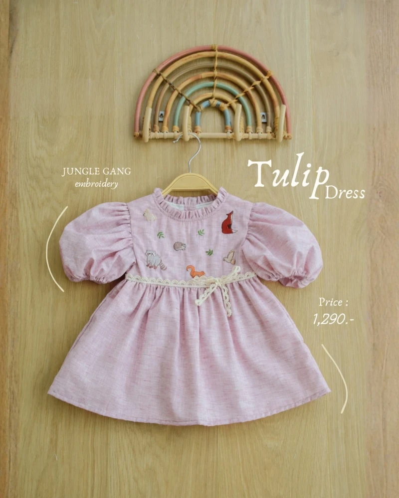 Tulip Dress - Embroidery - Flowers