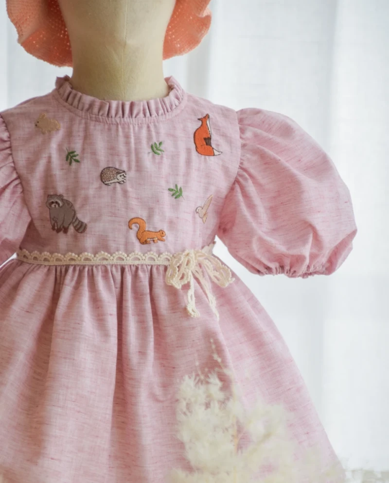 Tulip Dress - Embroidery - Flowers